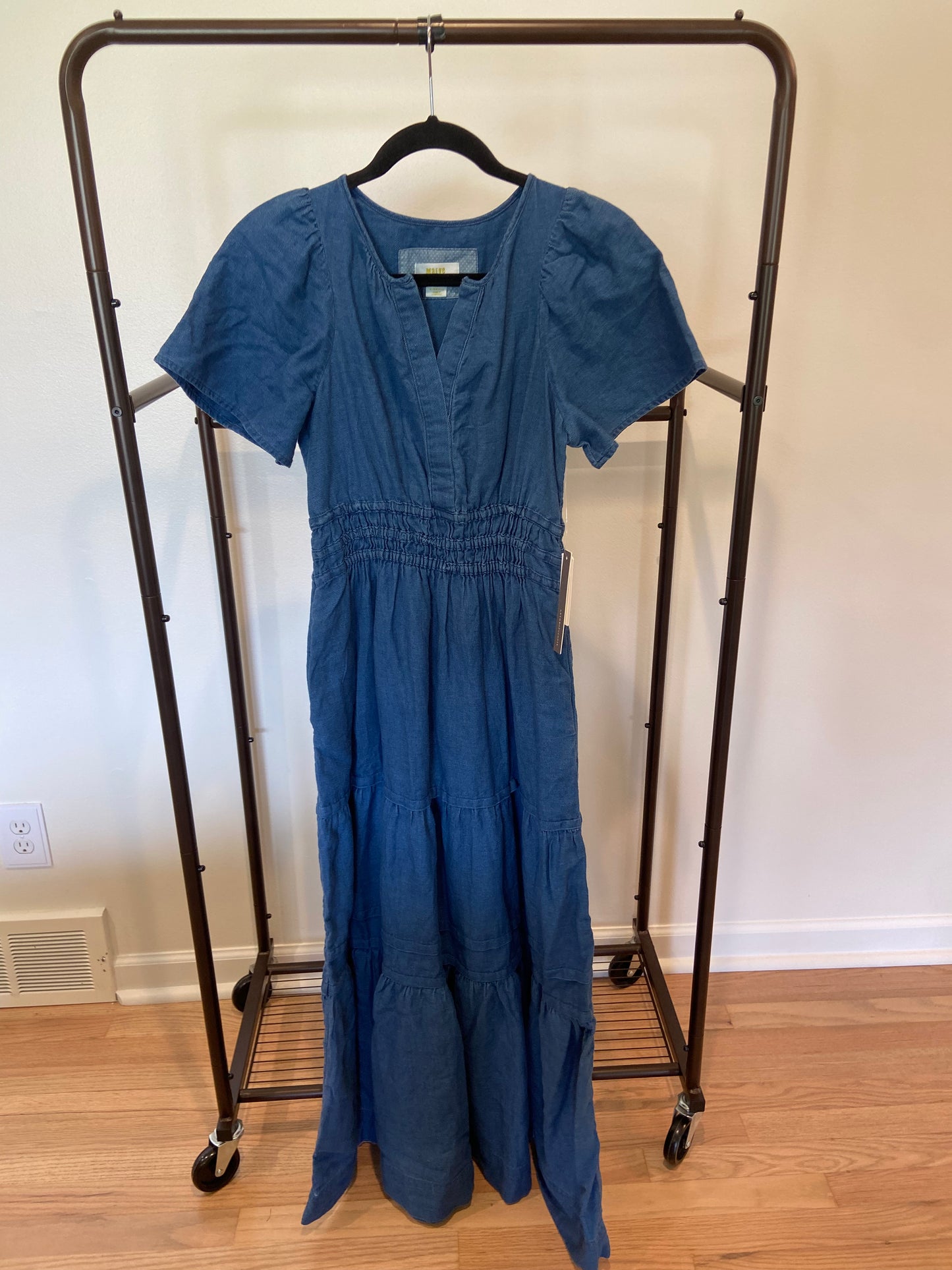 Maeve The Somerset Denim Maxi Dress Chambray Edition size XS