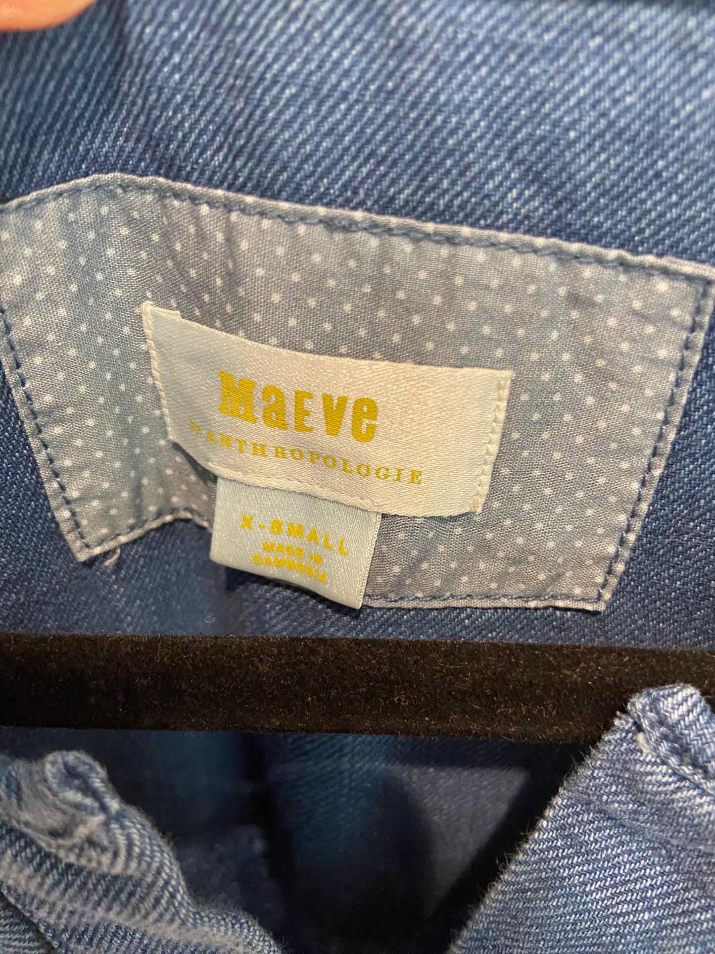 Maeve The Somerset Denim Maxi Dress Chambray Edition size XS
