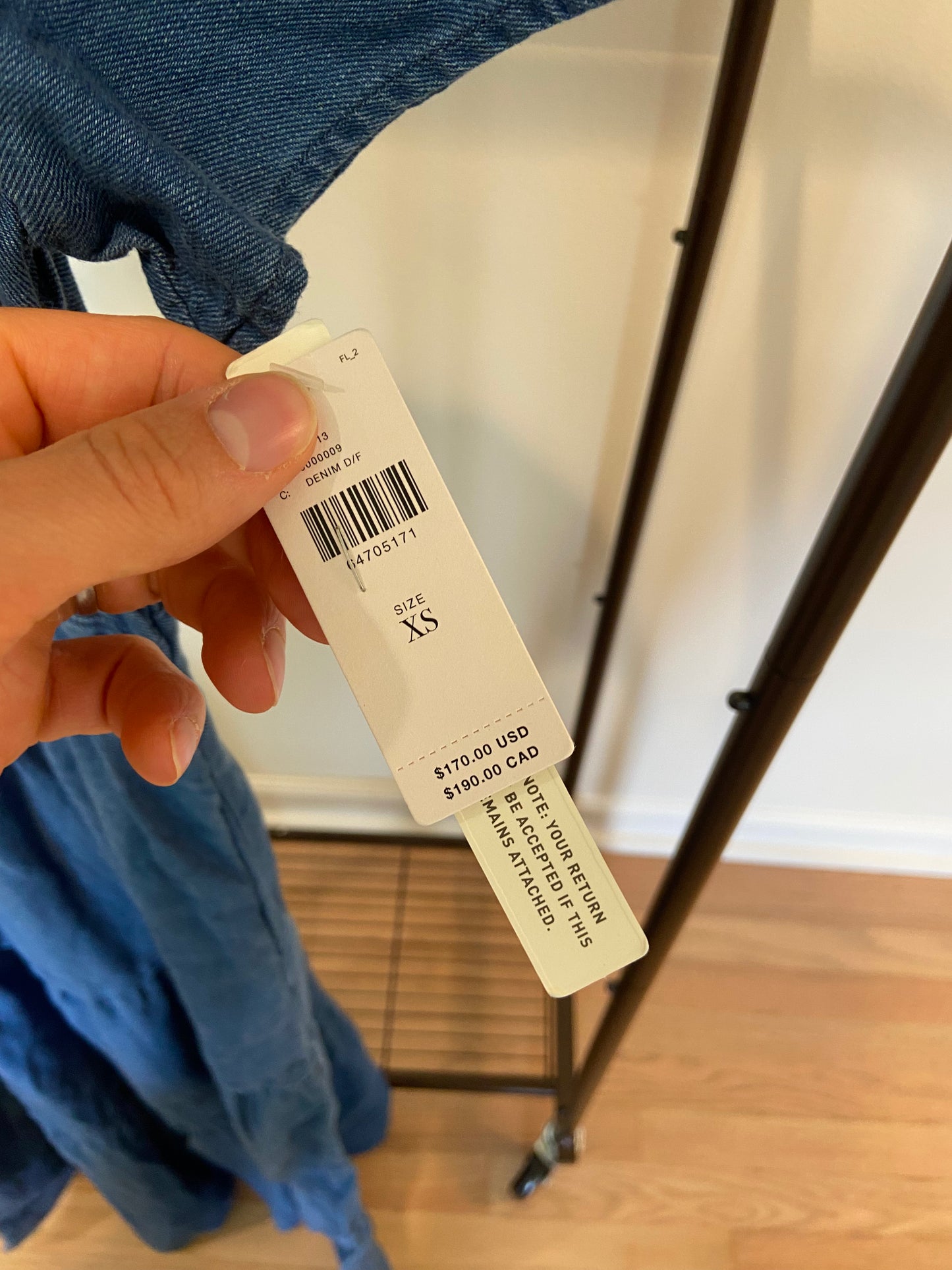Maeve The Somerset Denim Maxi Dress Chambray Edition size XS