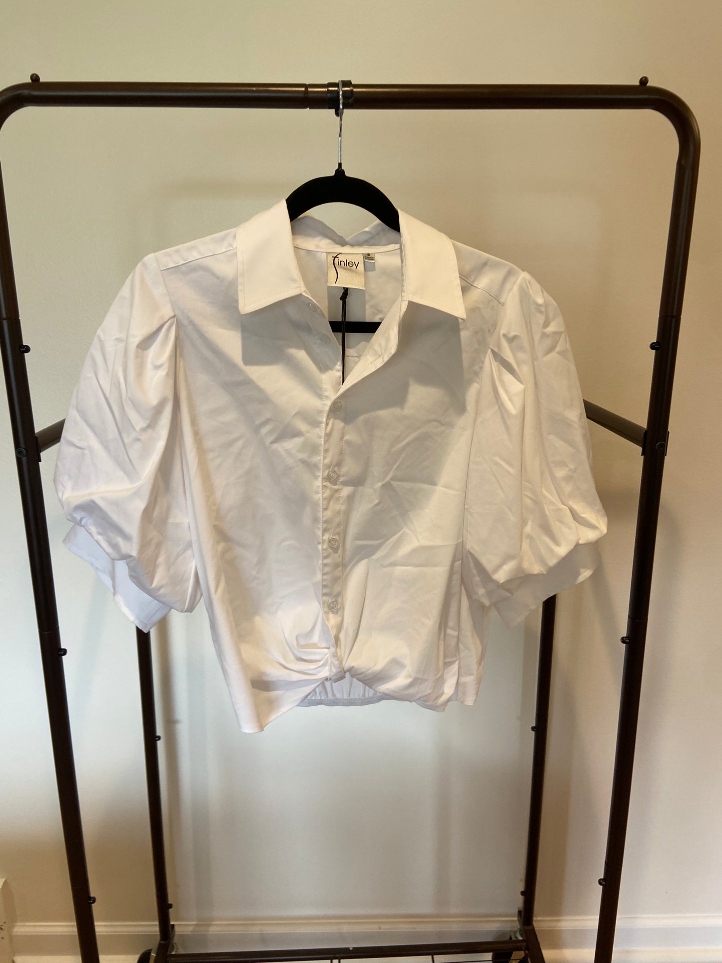 Finley Bomba Shirt in White Poplin size S