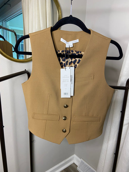 Veronica Beard Bennett Vest in Camel size 2