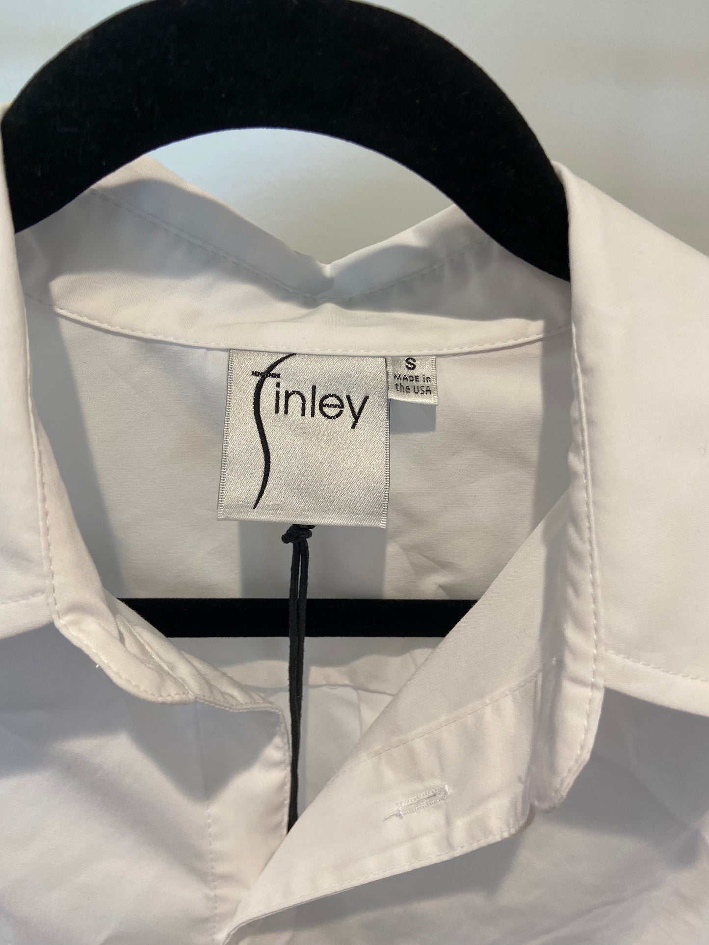 Finley Bomba Shirt in White Poplin size S