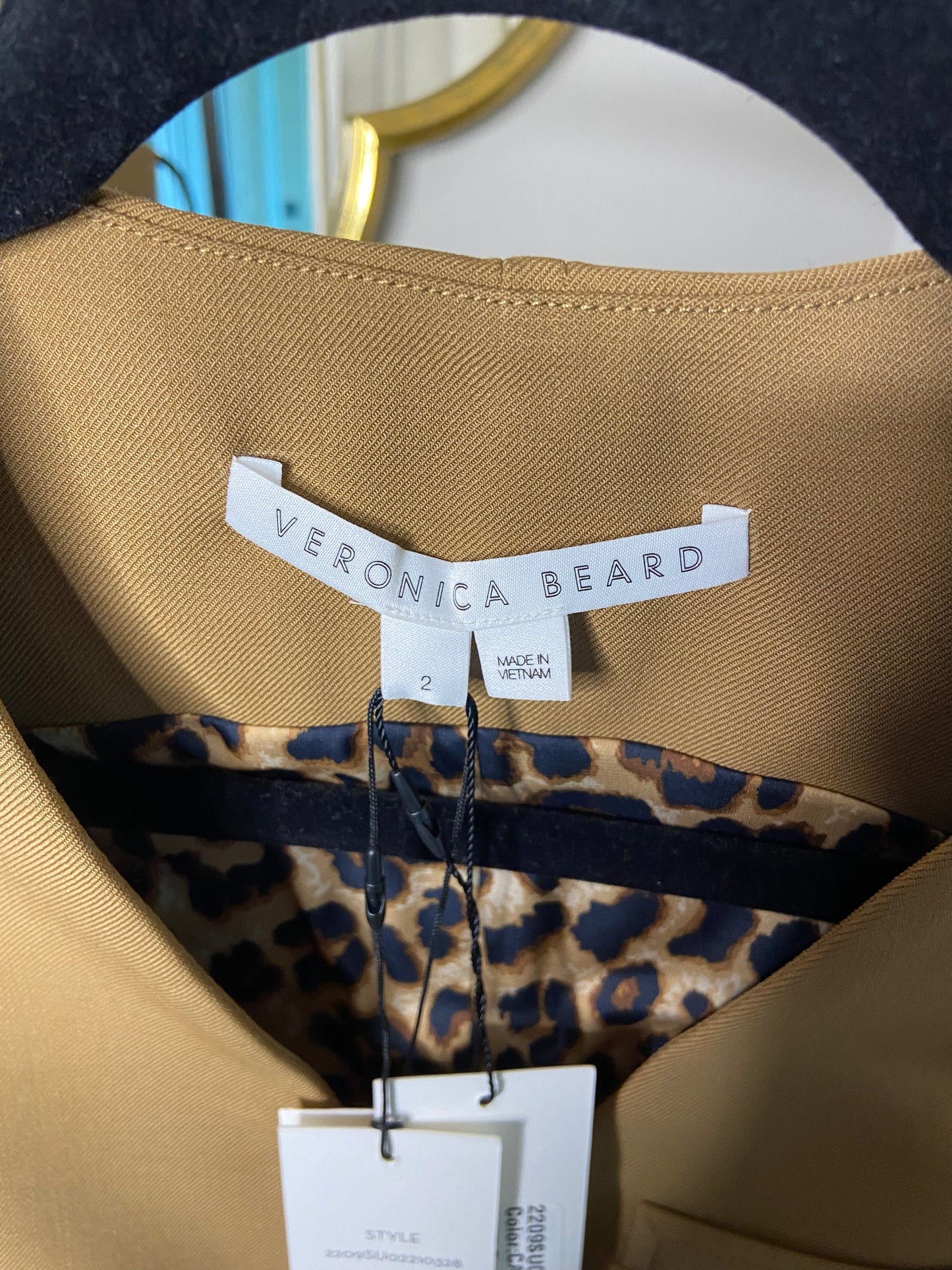 Veronica Beard Bennett Vest in Camel size 2