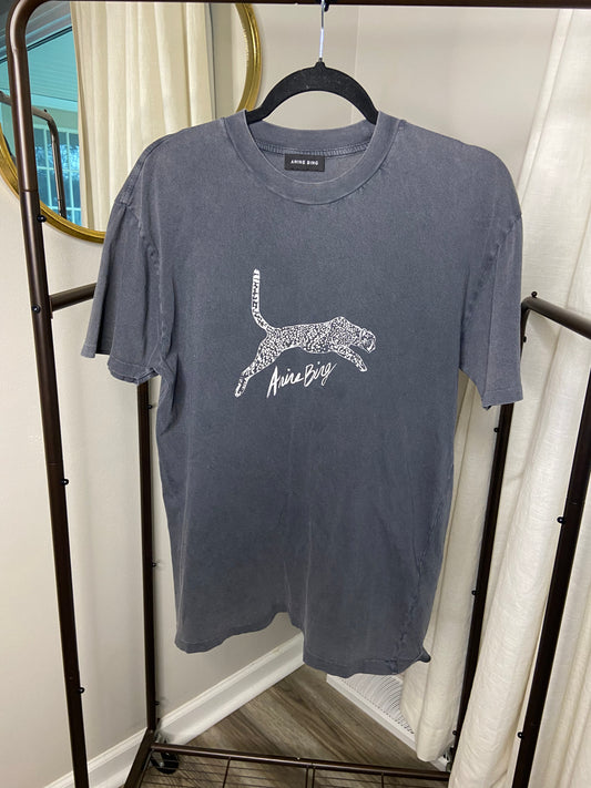 Anine Bing Walker Tee in Spotted Leopard size XS