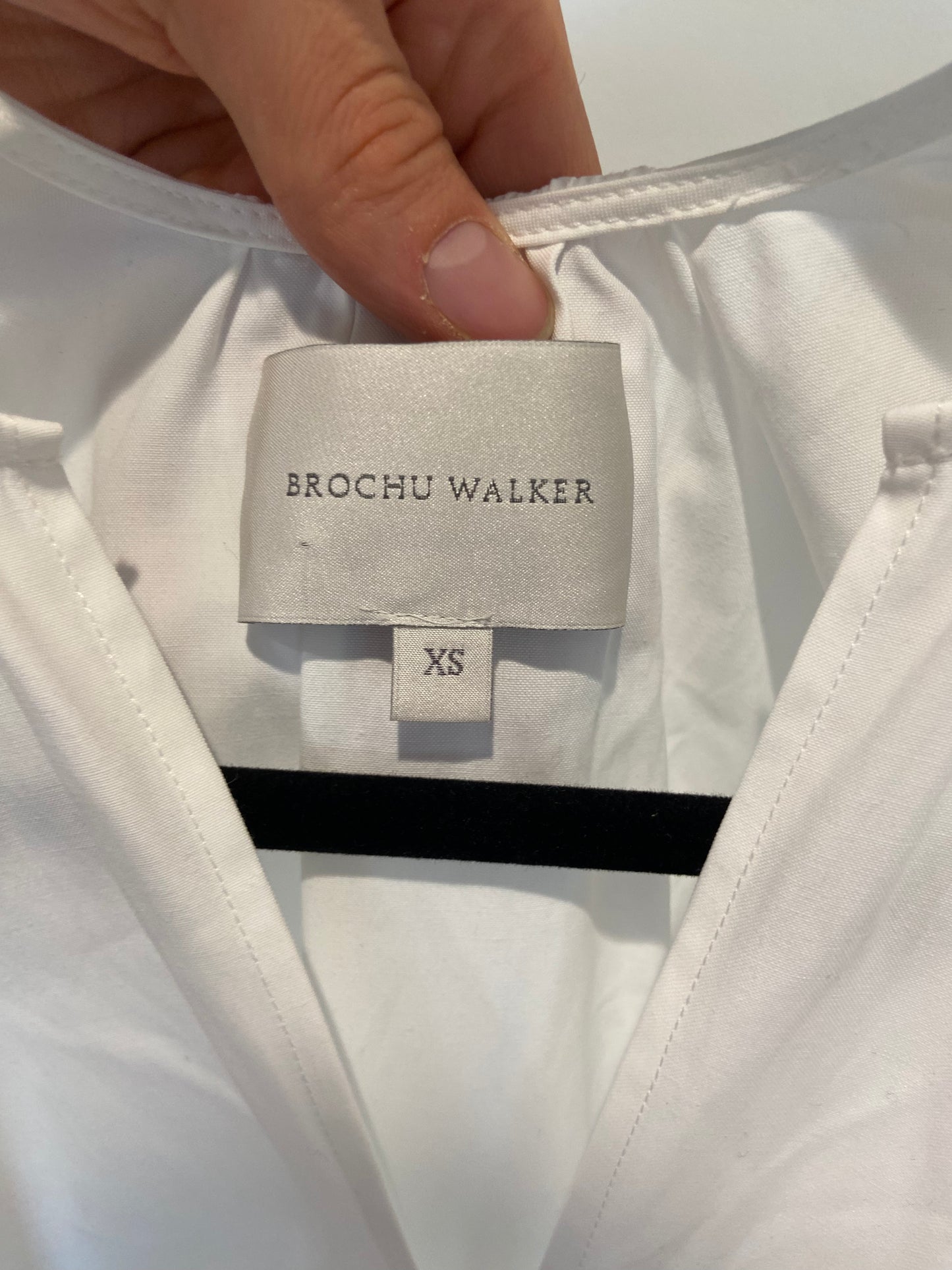 Brochu Walker The Mina Top Shirred V-Neck Poplin Blouse size XS
