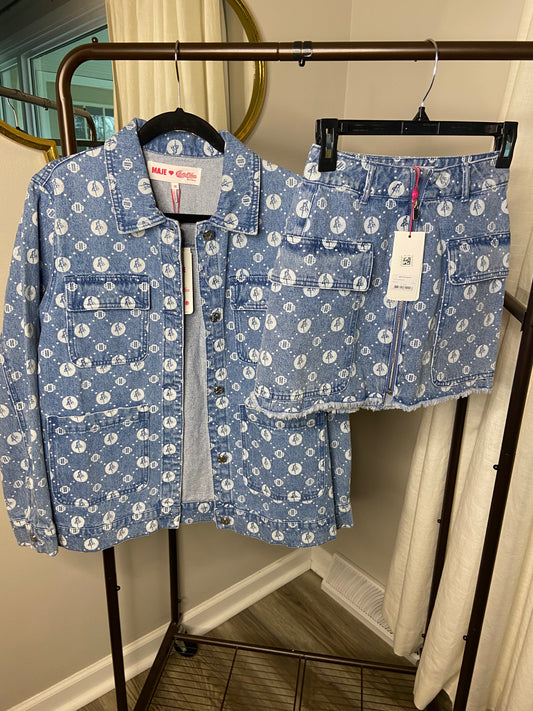 Maje x Sailor Moon Denim Jacket and Skirt sizes 34/36 XS/S