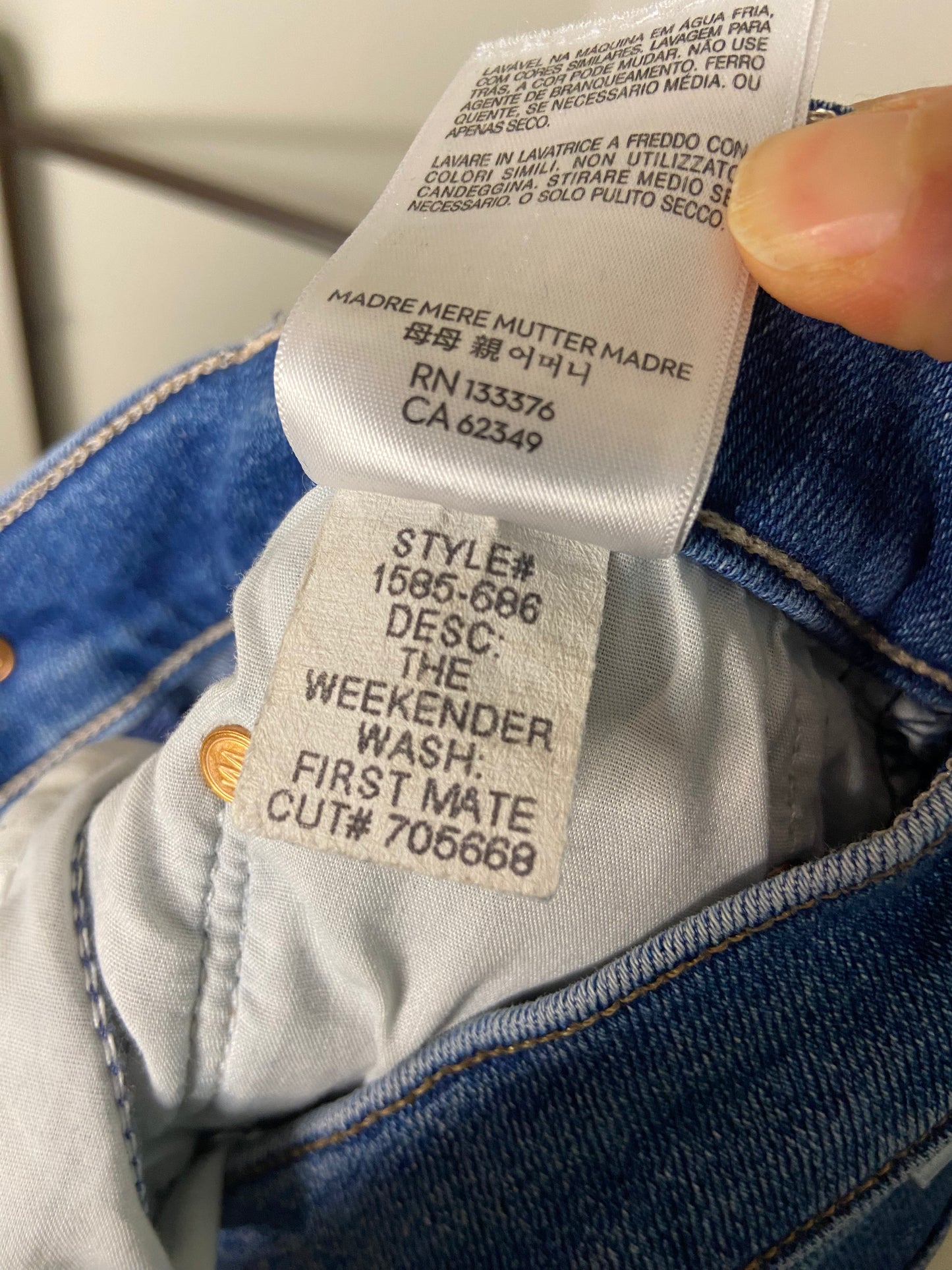 Mother The Weekender Jeans size 28