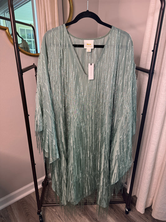 Anthropologie Fringe Kaftan ONLY SIZE