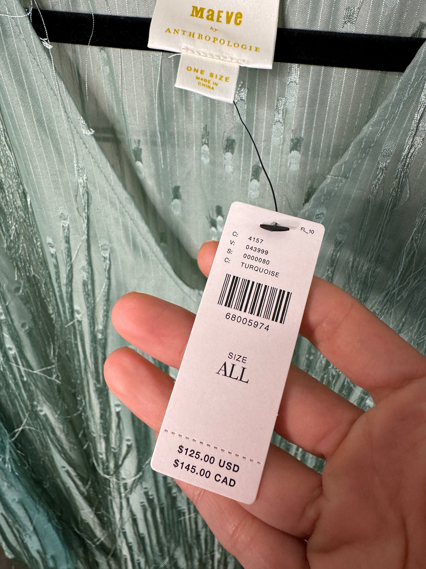 Anthropologie Fringe Kaftan ONLY SIZE