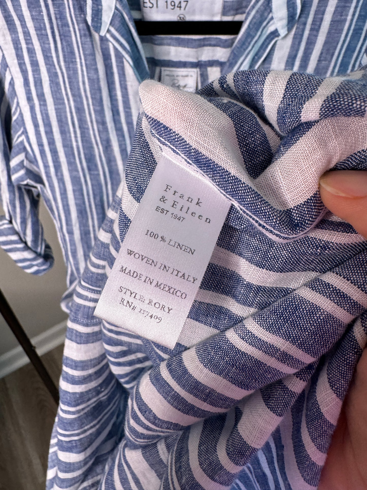 Frank & Eileen Rory Linen Shirt Dress size XS