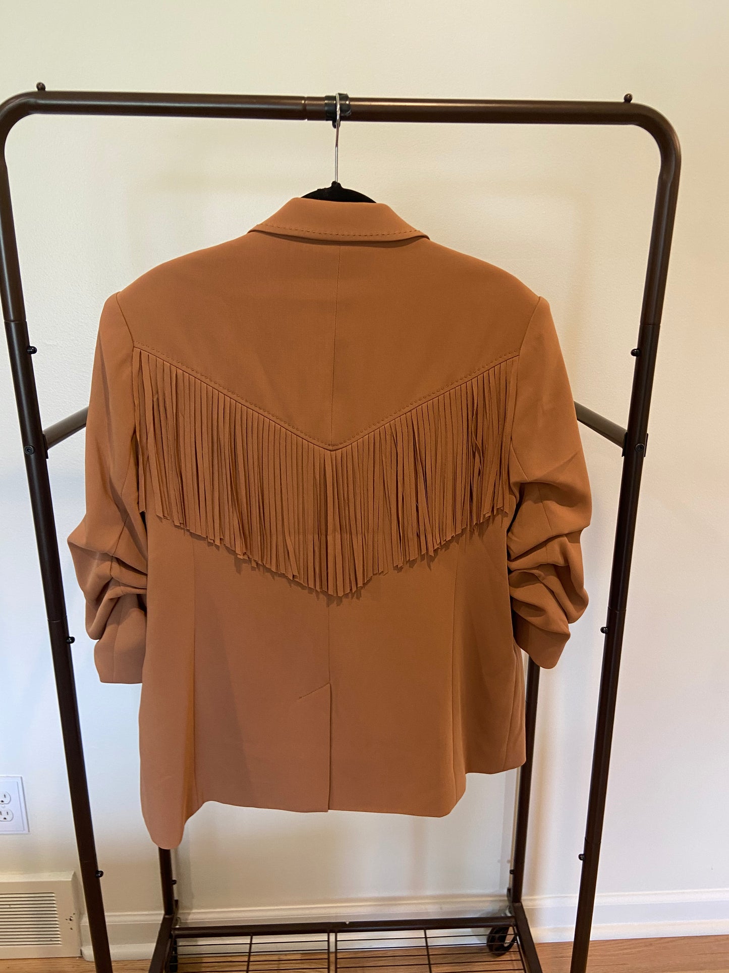 Cinq a Sept Dani Fringe Blazer in Cinnamon size 12