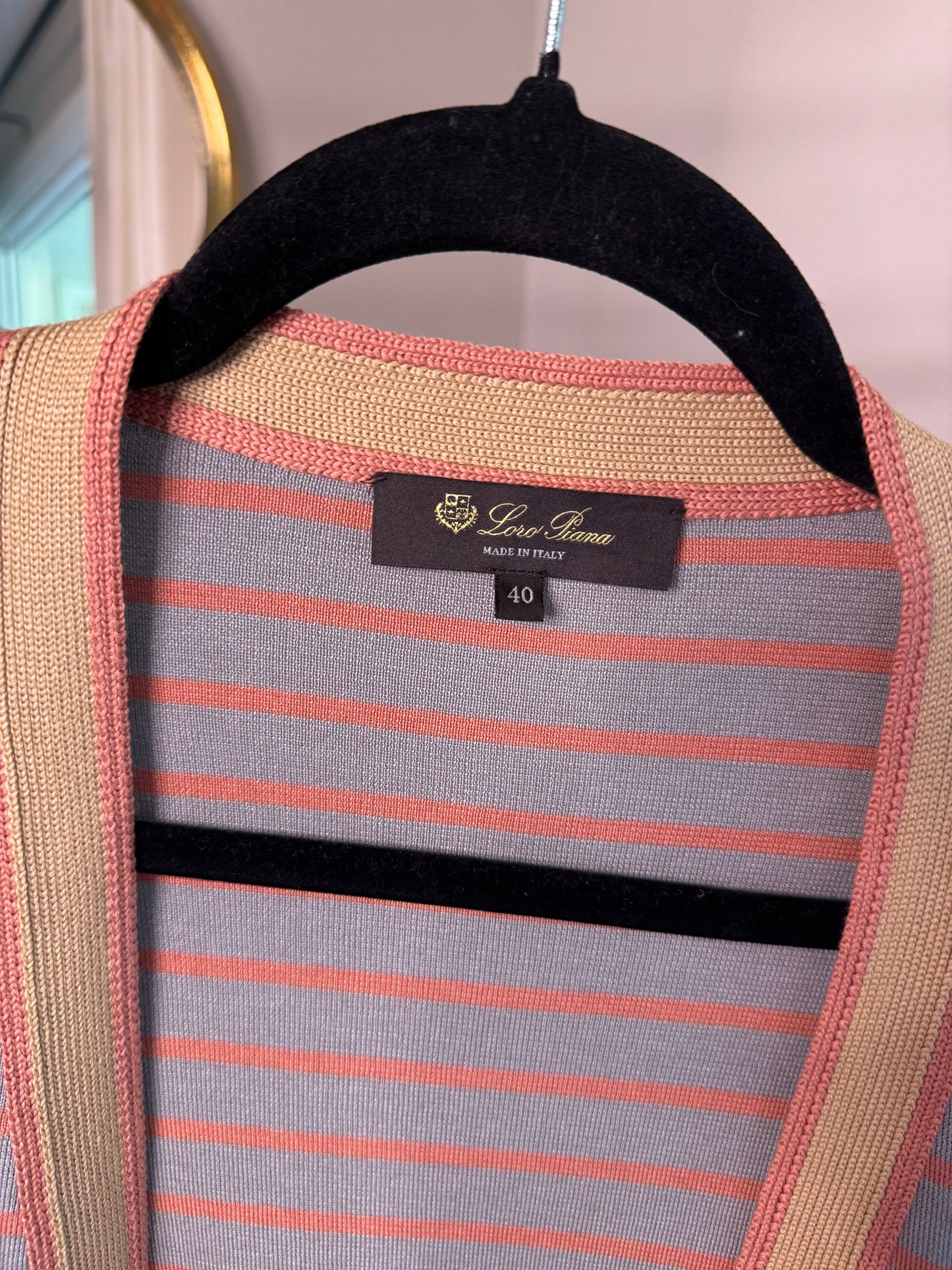 Loro Piana Sorbonne Cotton Knit Jacket and Skirt Set size M/10