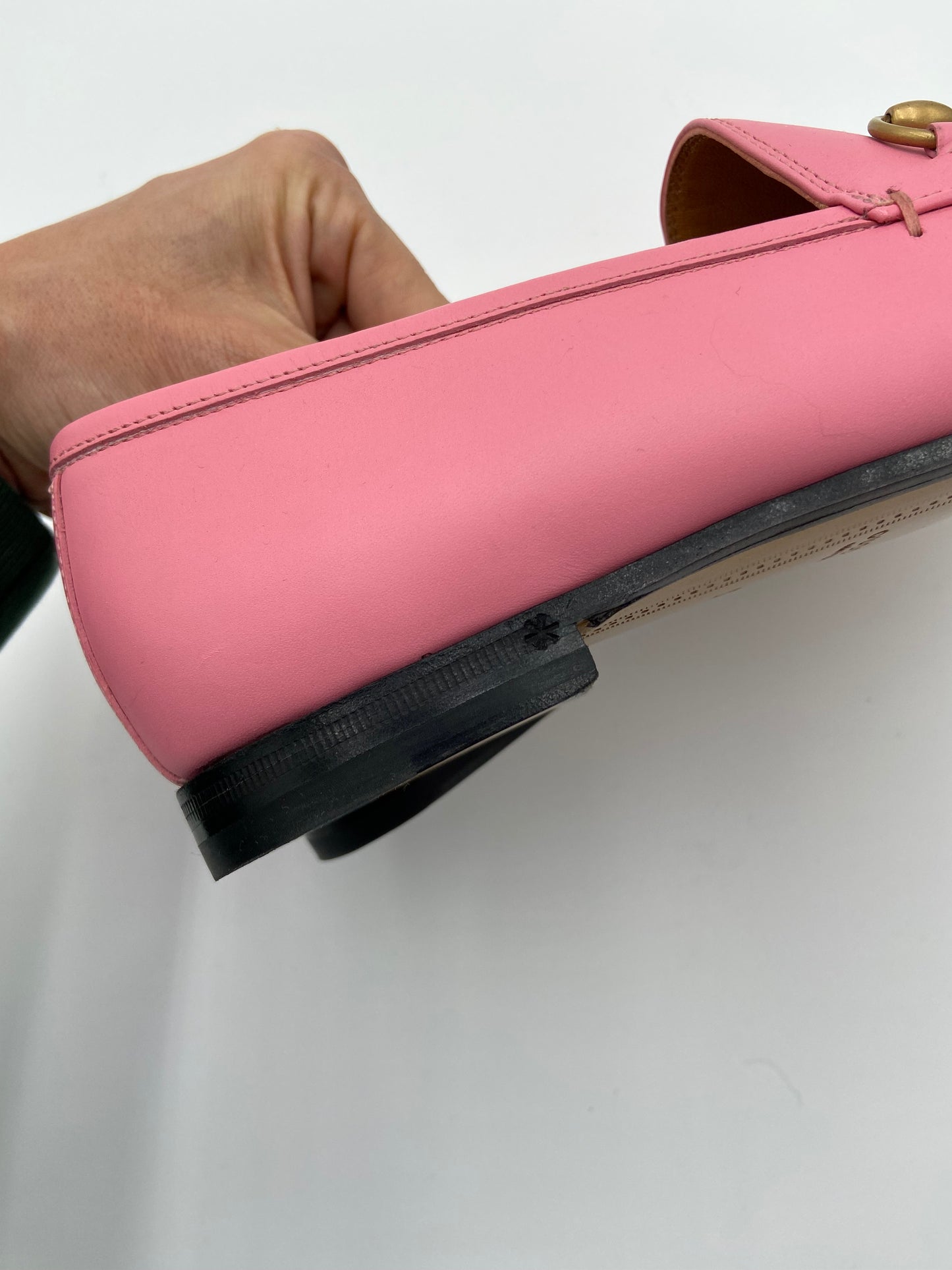 Gucci Jordaan Loafers Butterfly Pink size 37