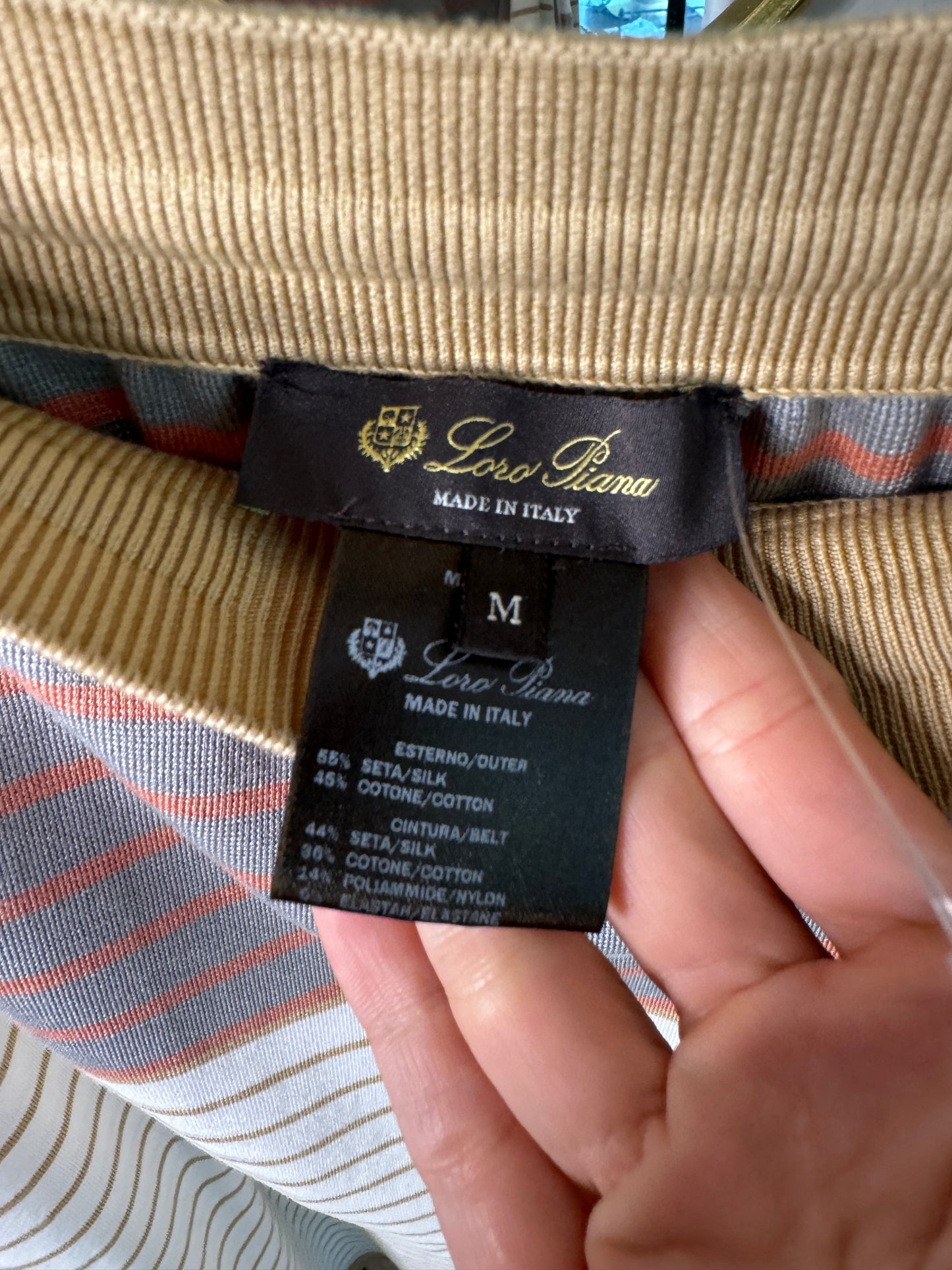 Loro Piana Sorbonne Cotton Knit Jacket and Skirt Set size M/10