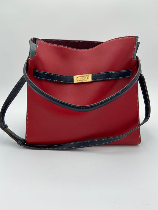 Tory Burch Lee Radziwill Double Bag in Red Apple
