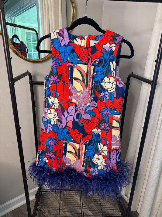 Tuckernuck Climbing Cosmos Sleeveless Mod Ellie Mini Dress size S