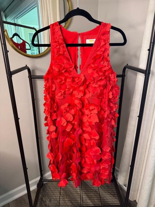 Anthropologie Maeve Sleeveless Floral Appliqué Mini Dress size S