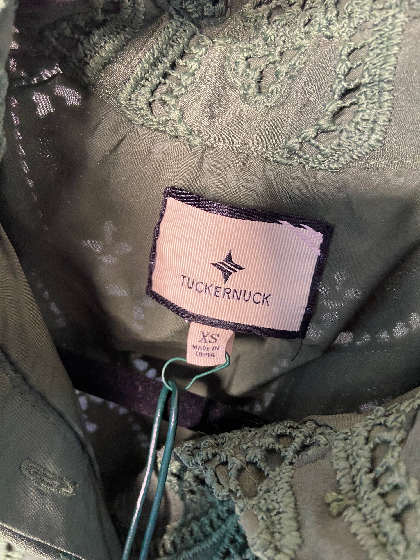 Tuckernuck Olive Eyelet Delaney Dress size XS