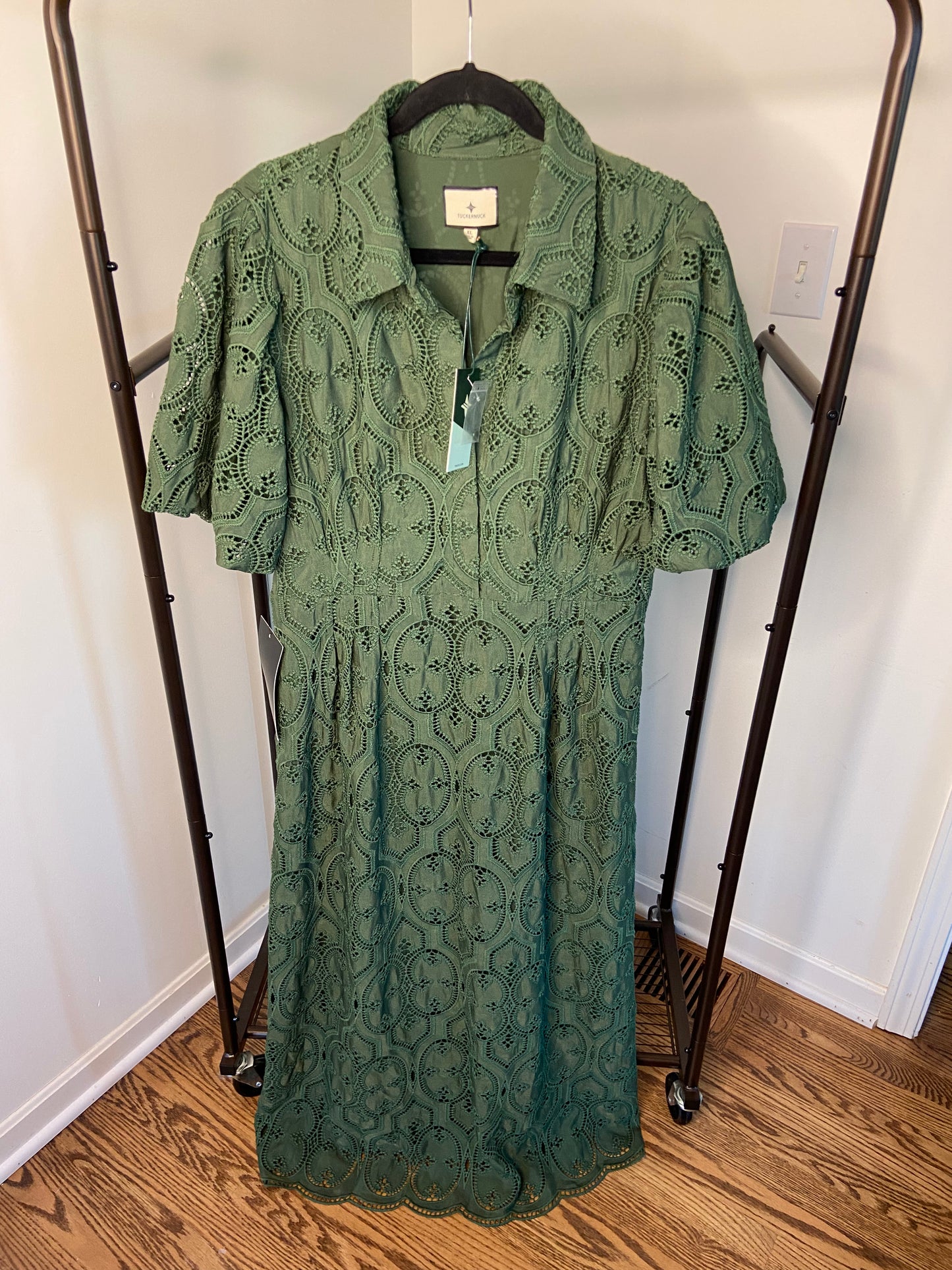 Tuckernuck Olive Eyelet Delaney Dress size XL