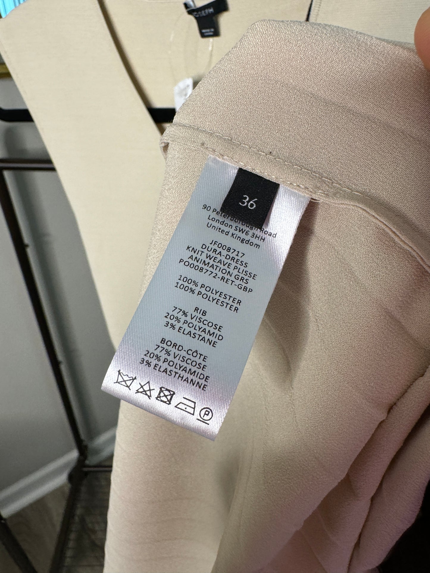 JOSEPH Dura Knit Weave Plisse Dress size 4