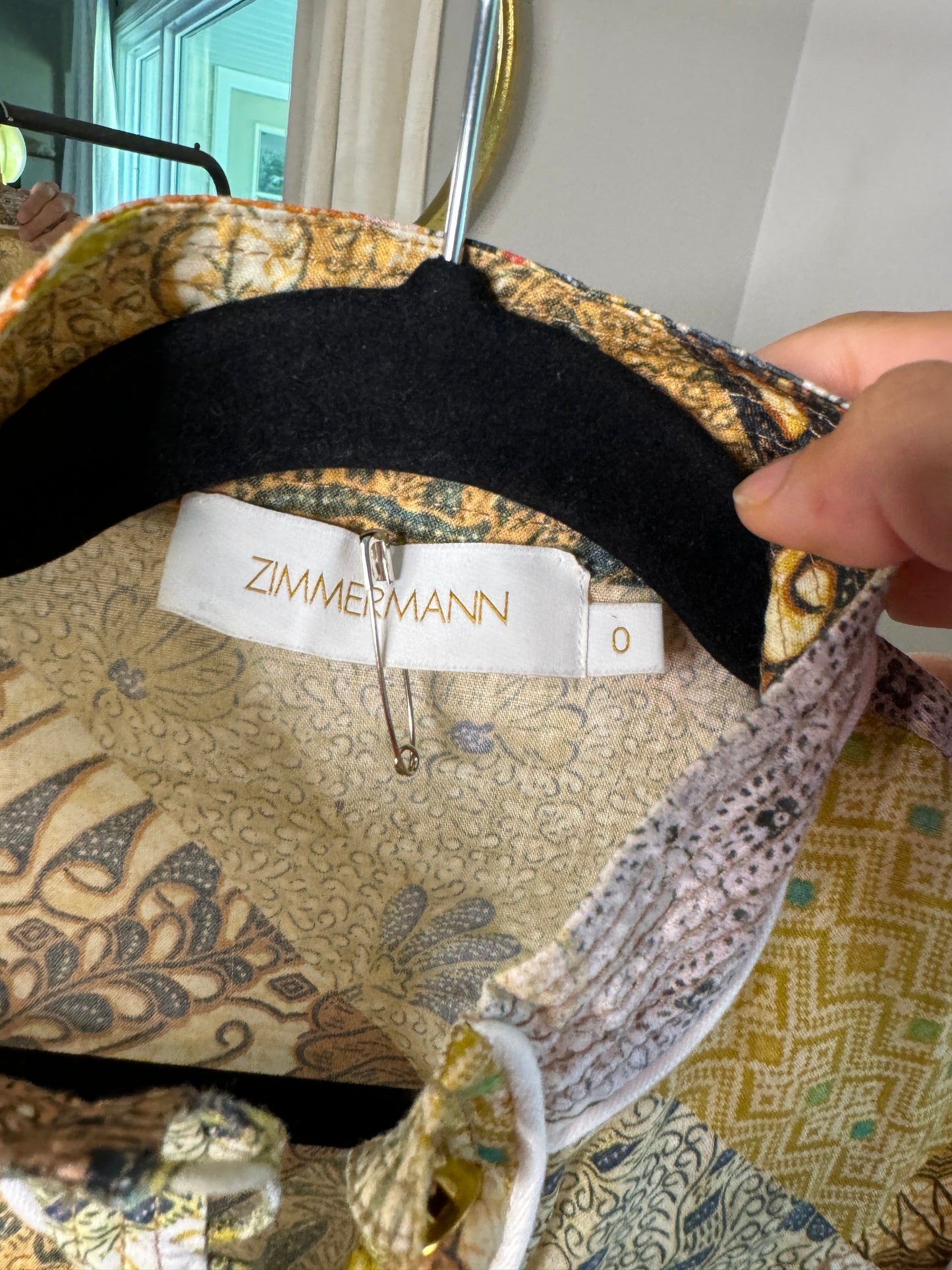 ZIMMERMANN Brightside Paisley Linen Shirt size US 4