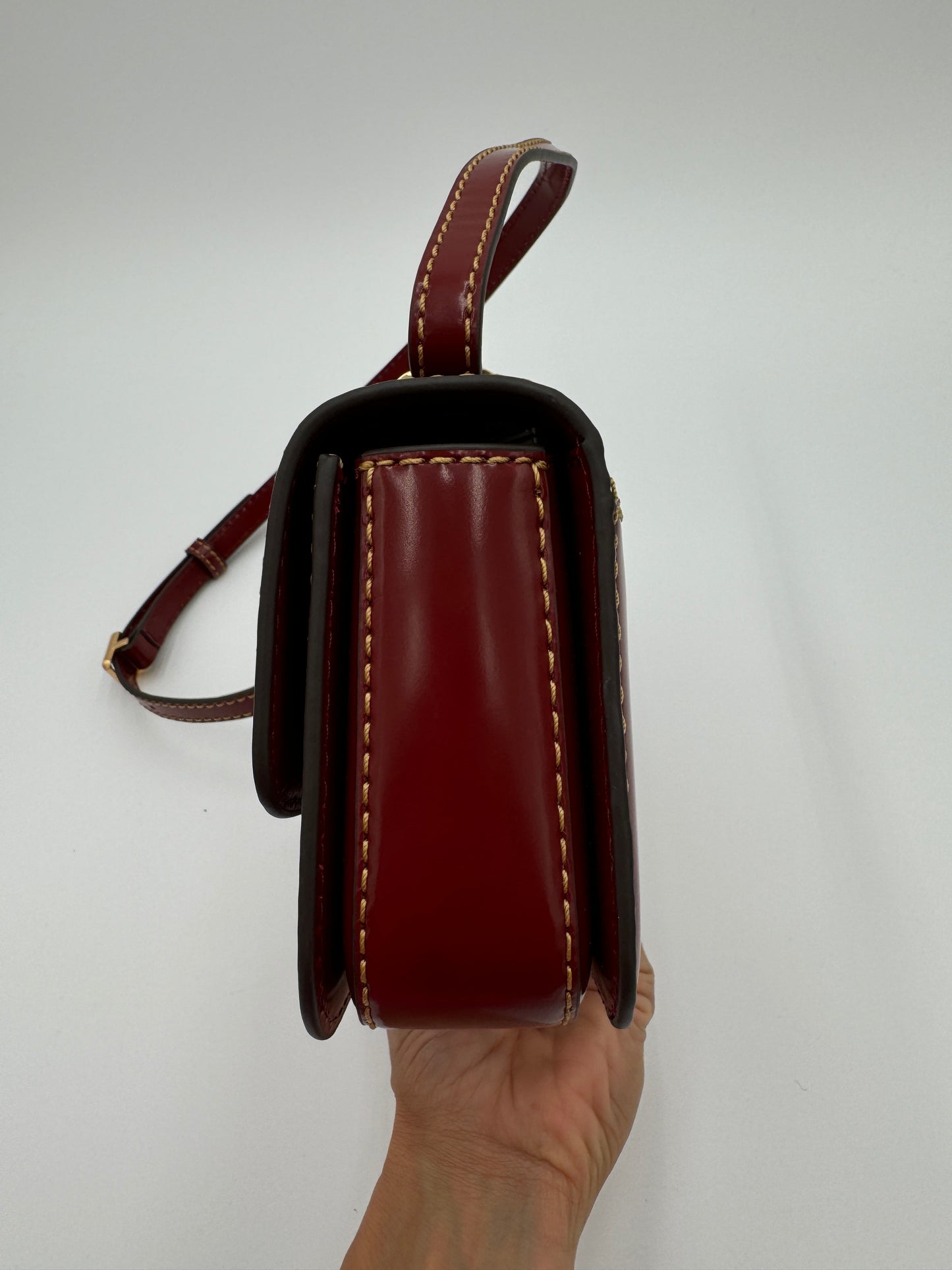 Tory Burch Eleanor Spazzolato Leather Convertible Shoulder Bag
