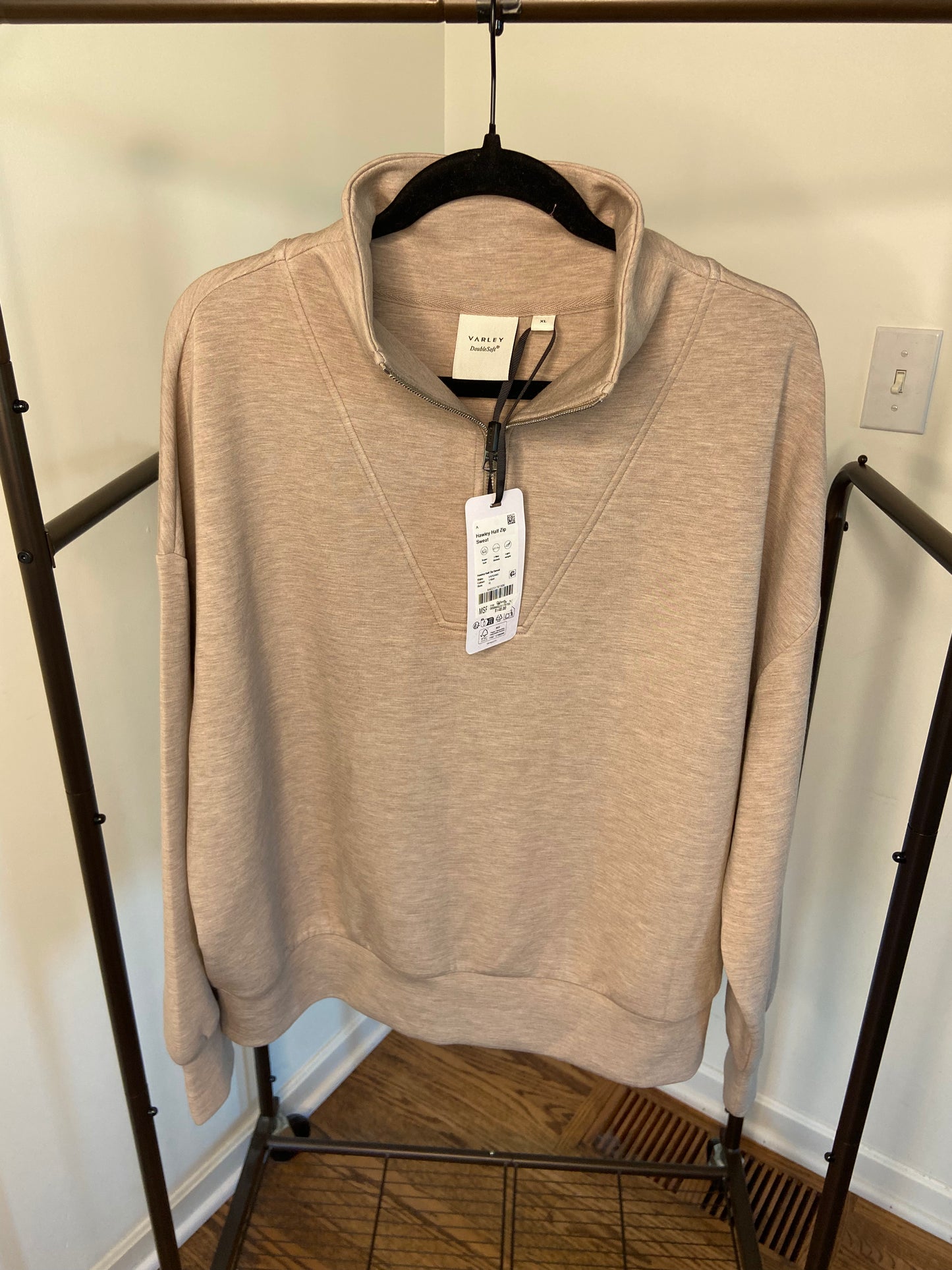 Varley Hawley Half Zip Sweatshirt size XL