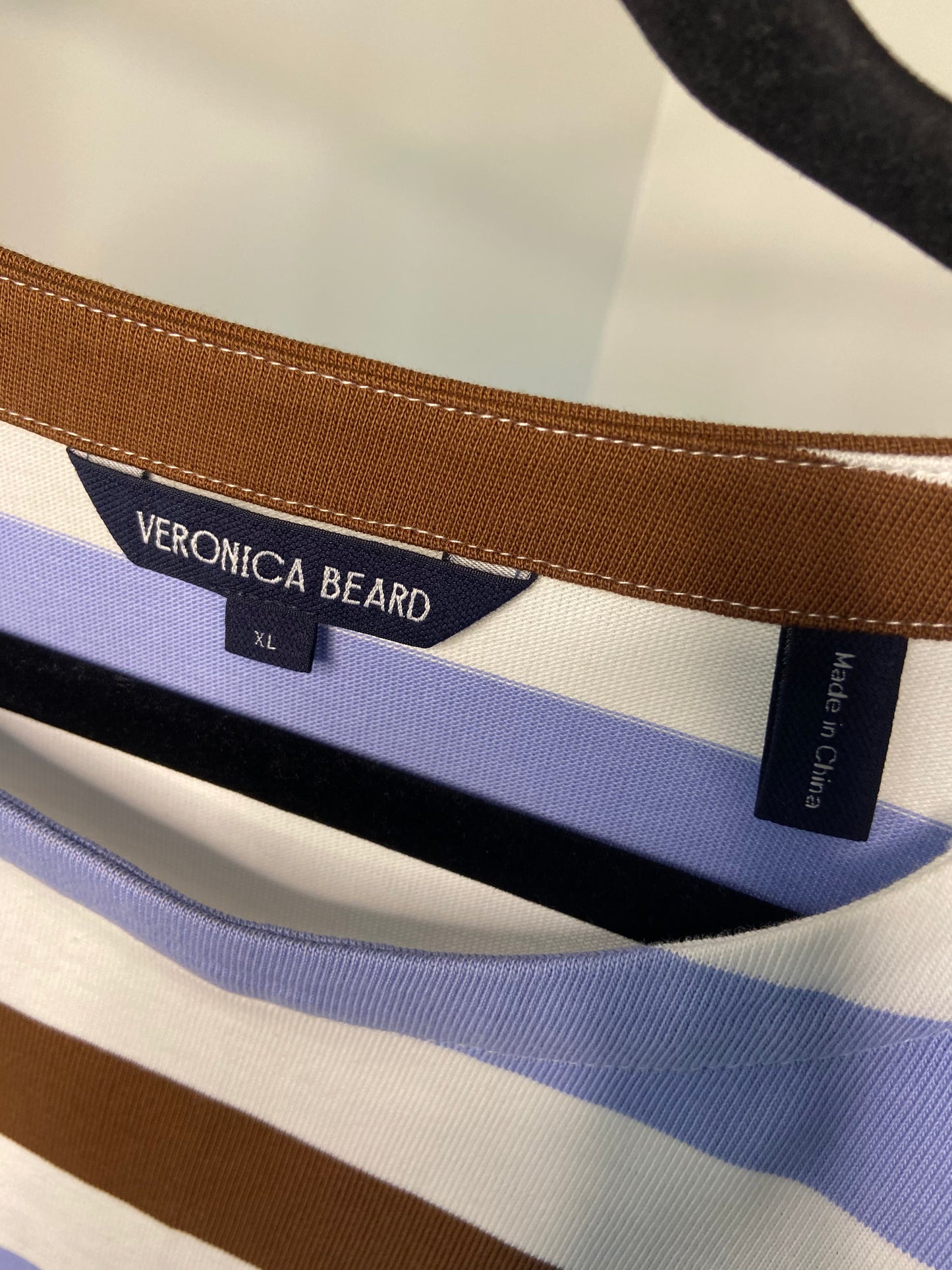 Veronica Beard Hovey Striped Cotton Top size XL