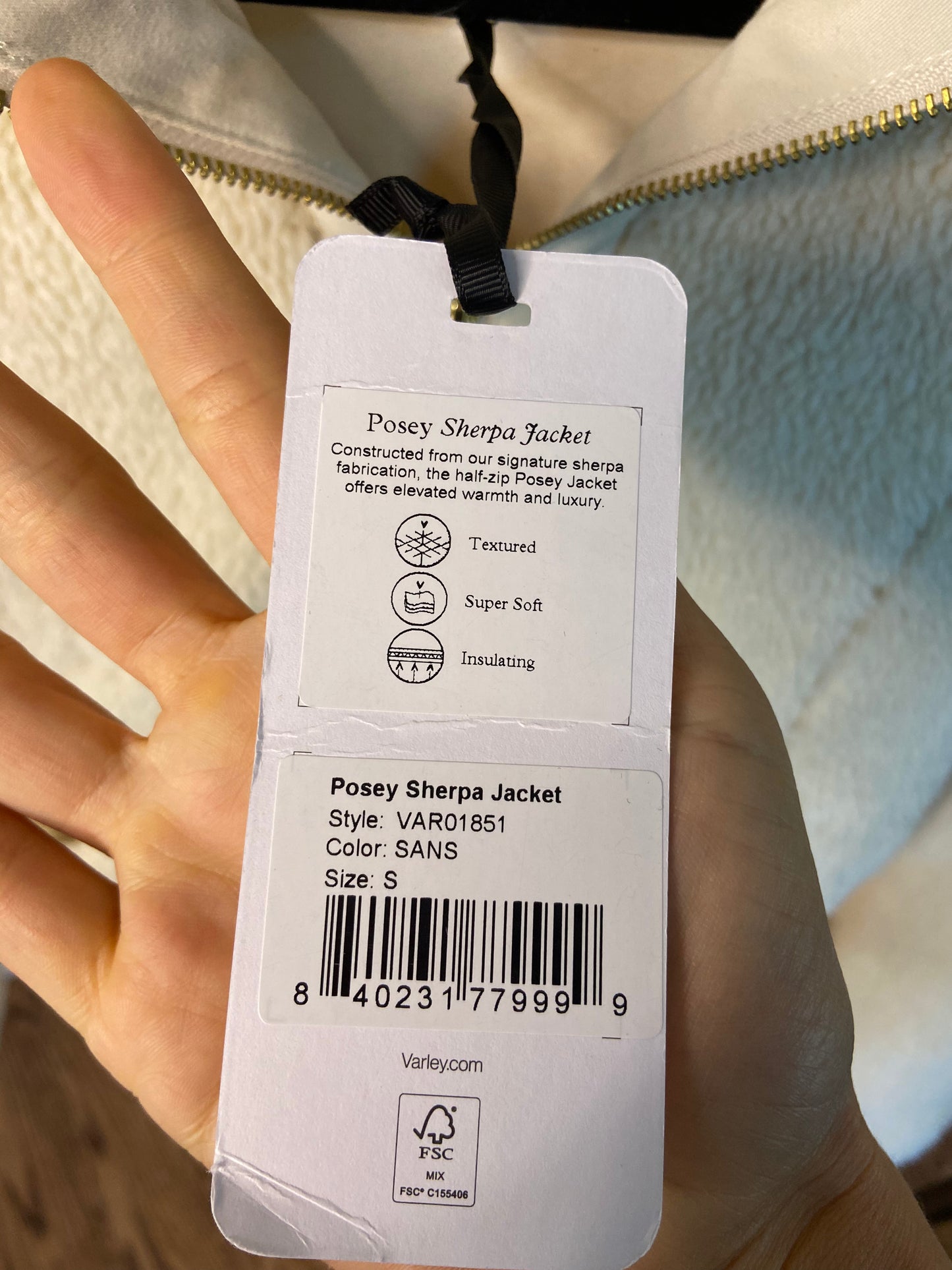 Varley Posey Sherpa Jacket size S