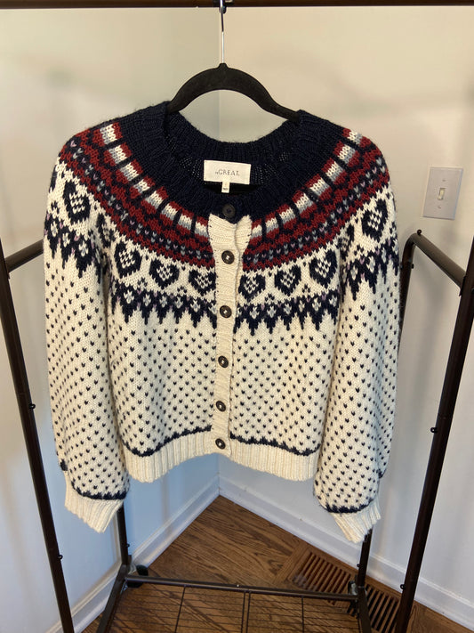 The Great The Heart Fair Isle Cardigan size S