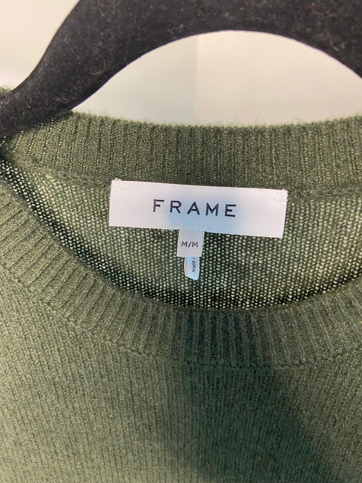 Frame Ruched-Sleeve Recycled-Cashmere Blend Sweater size M