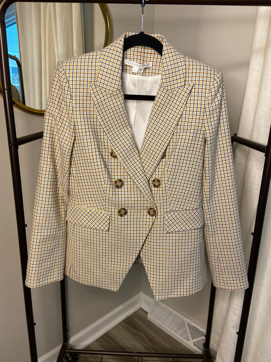 Veronica Beard Empire Plaid Houndstooth Dickey Jacket size 6