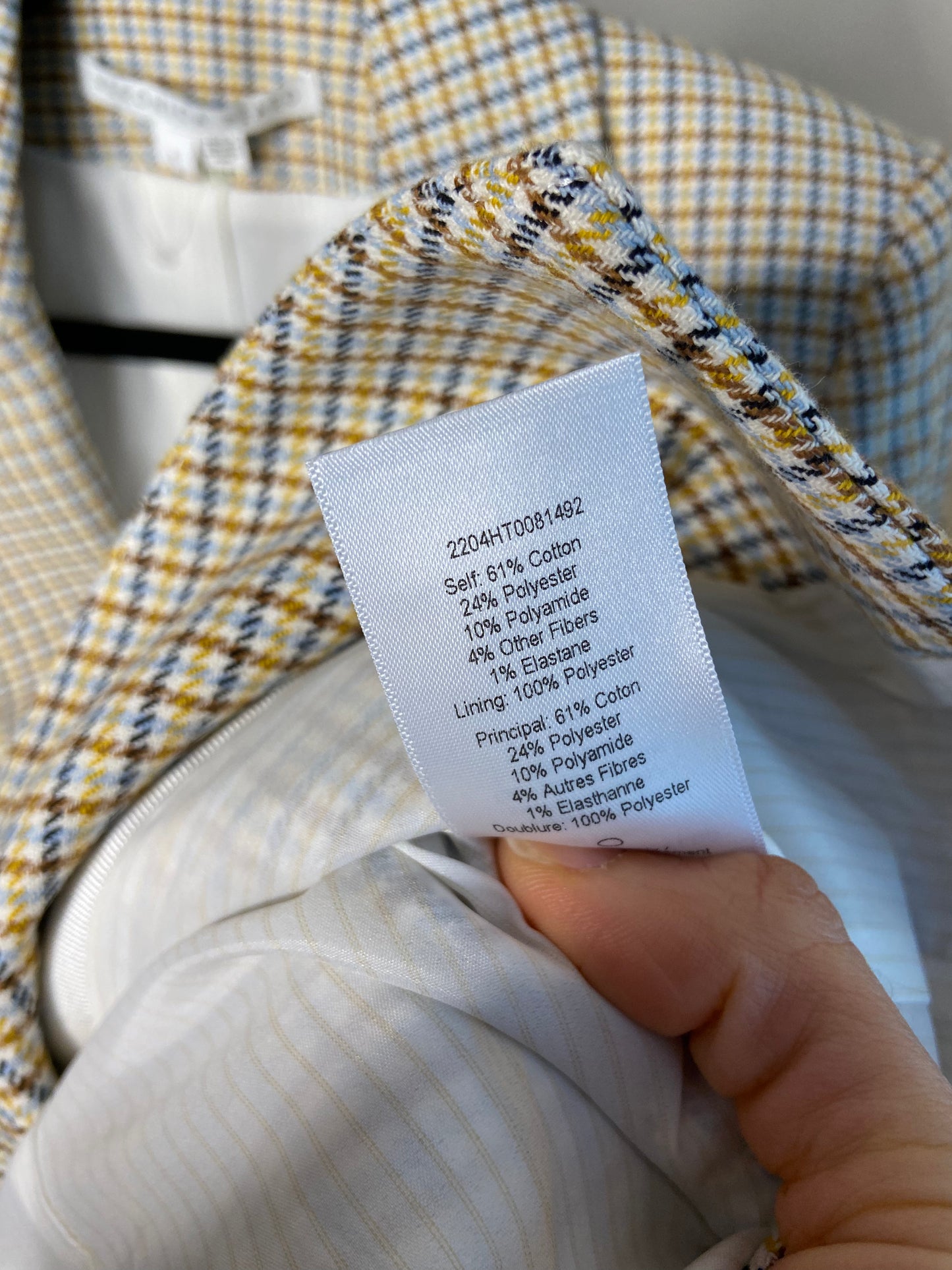 Veronica Beard Empire Plaid Houndstooth Dickey Jacket size 6