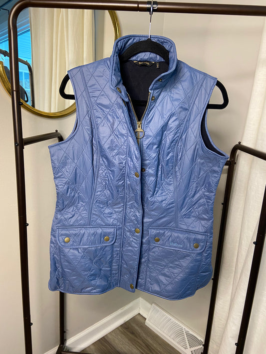 Barbour Otterburn Quilted Vest in Stone Blue size US 10