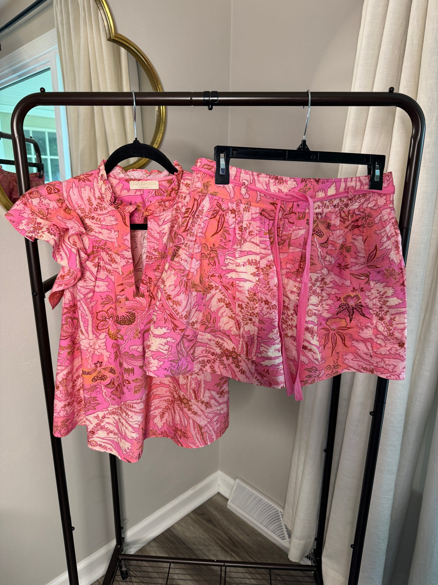 Ulla Johnson Lolana Top and Anela Shorts Set size 4