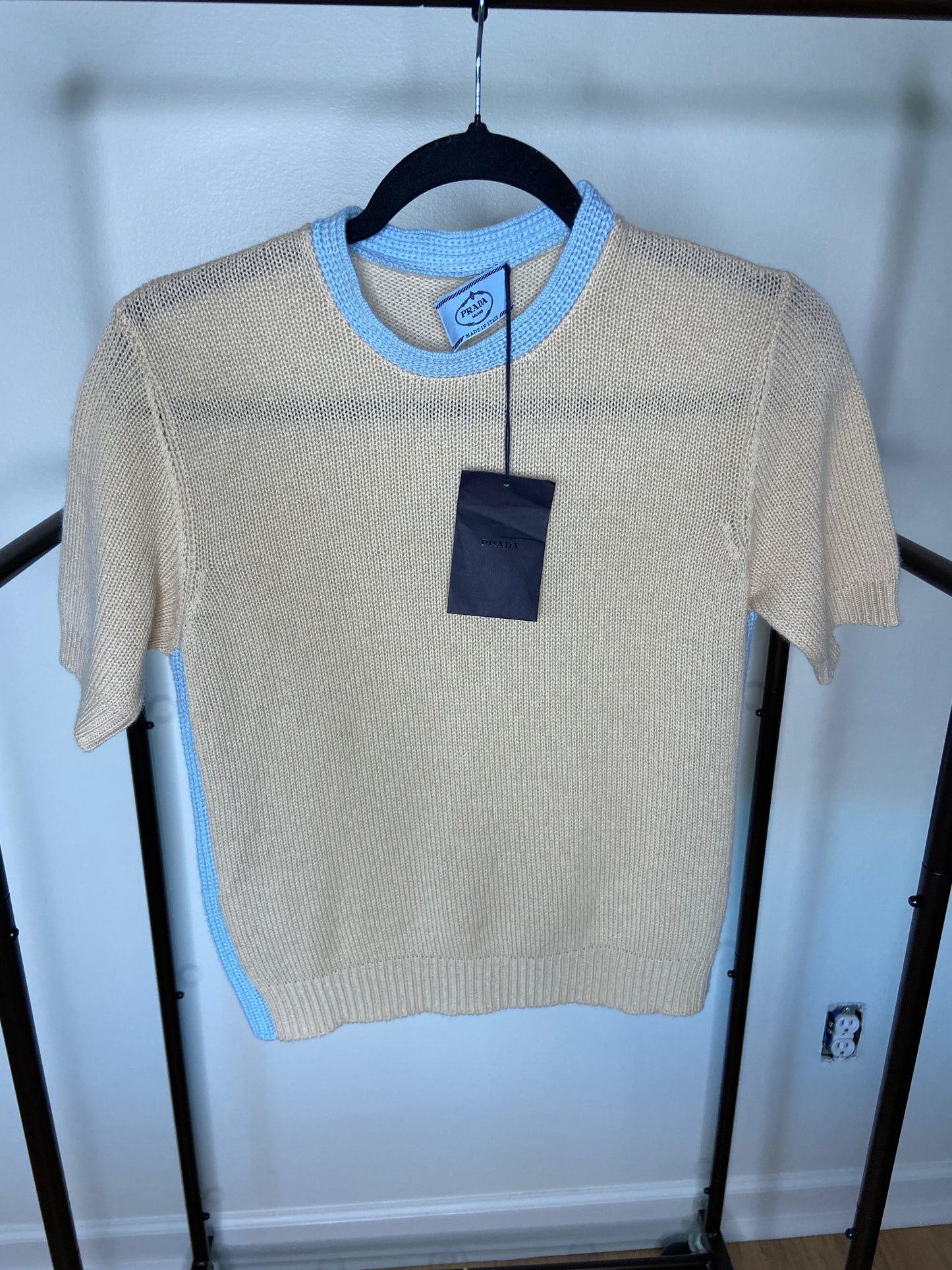 Prada Cashmere Short Sleeve Tee size US 4