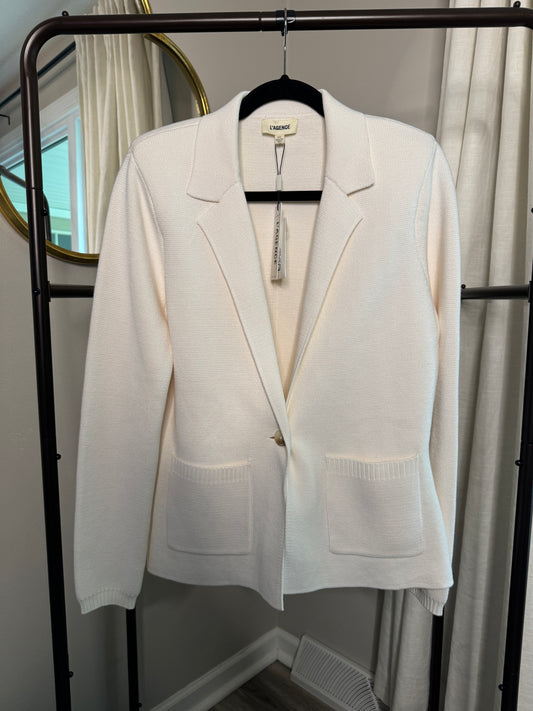 L'AGENCE Lacey Knit Blazer Jacket size M