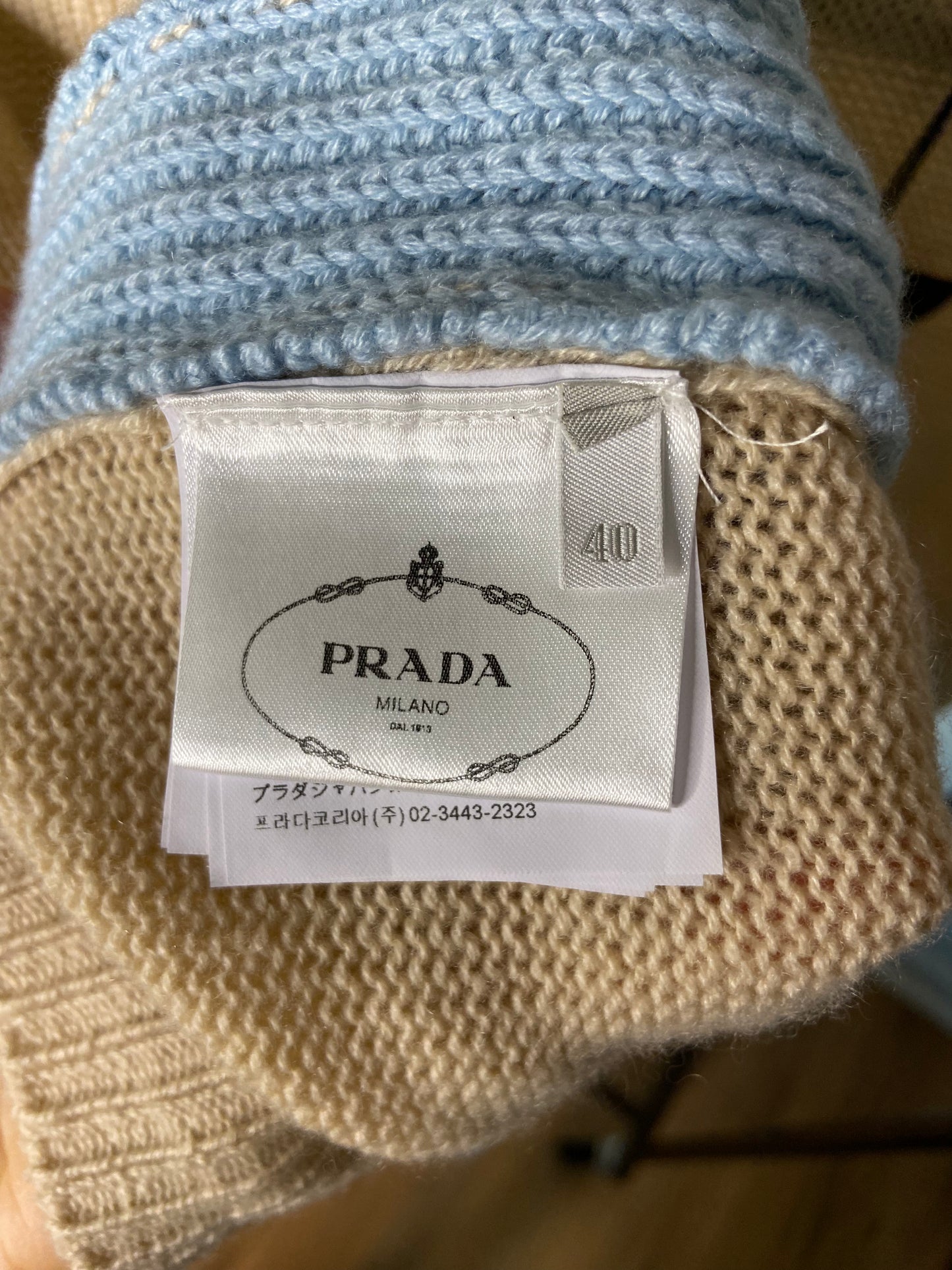 Prada Cashmere Short Sleeve Tee size US 4