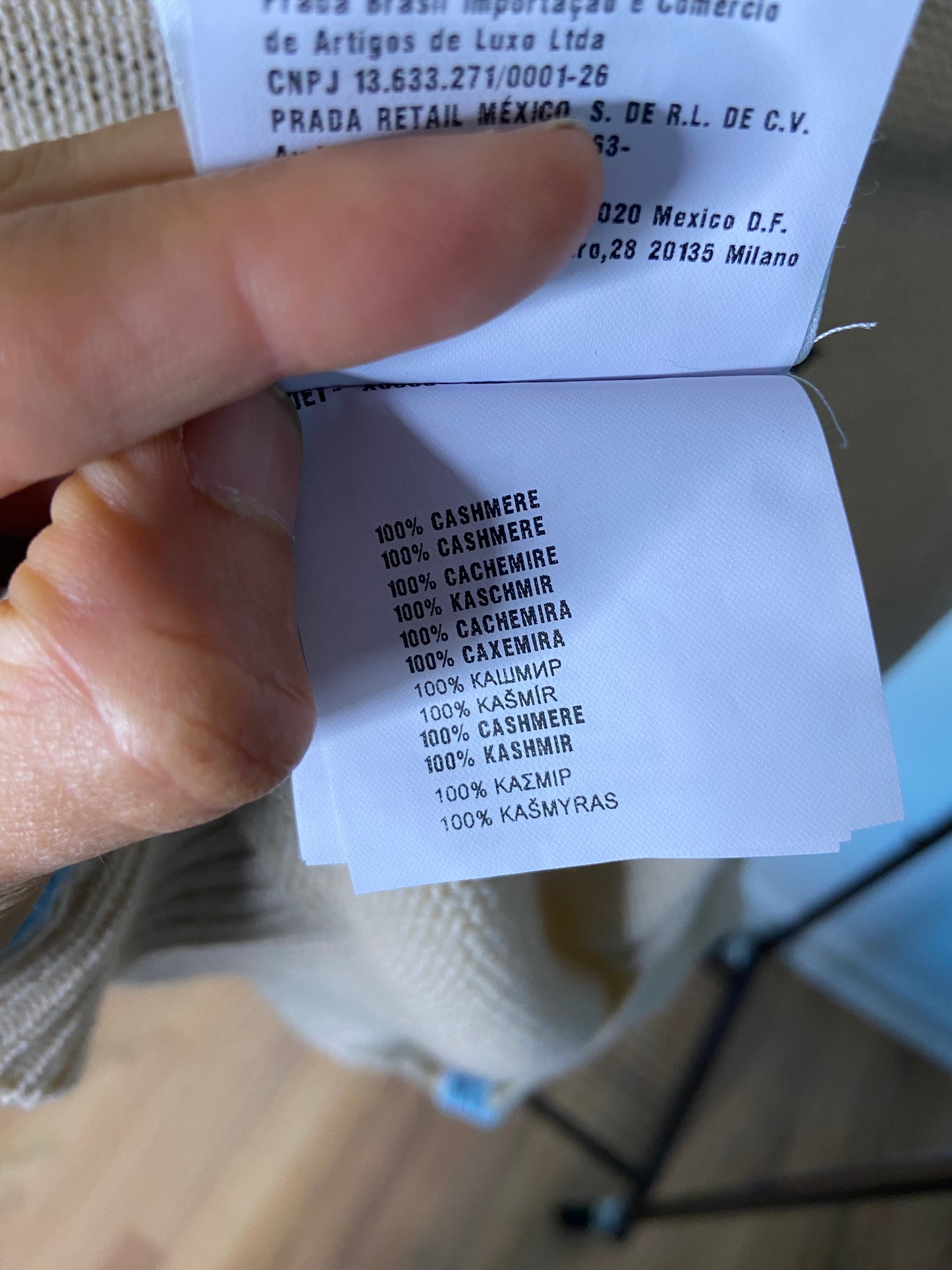 Prada Cashmere Short Sleeve Tee size US 4