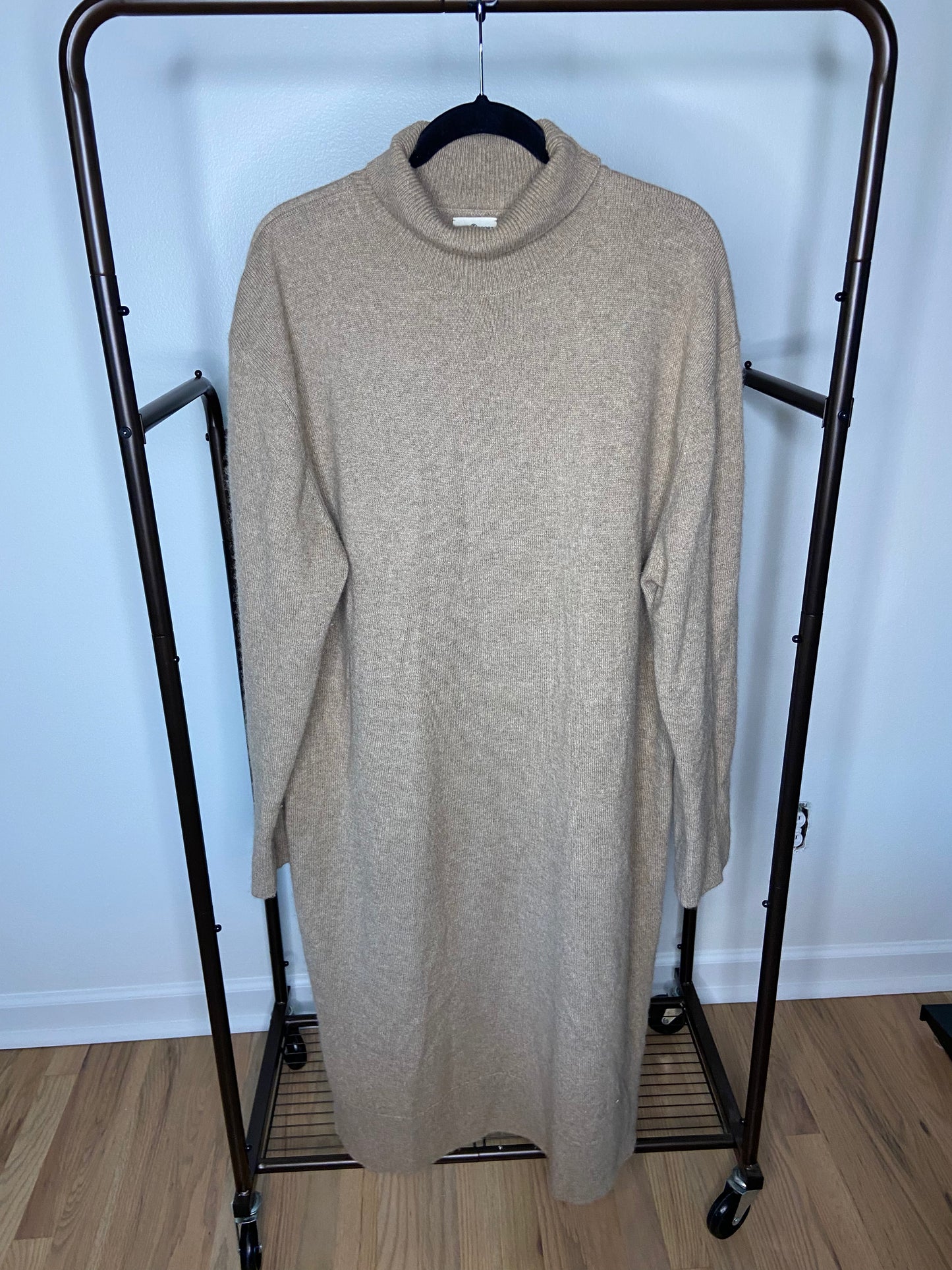 Tory Burch Cashmere Sweater Dress In Natural Heather size XL