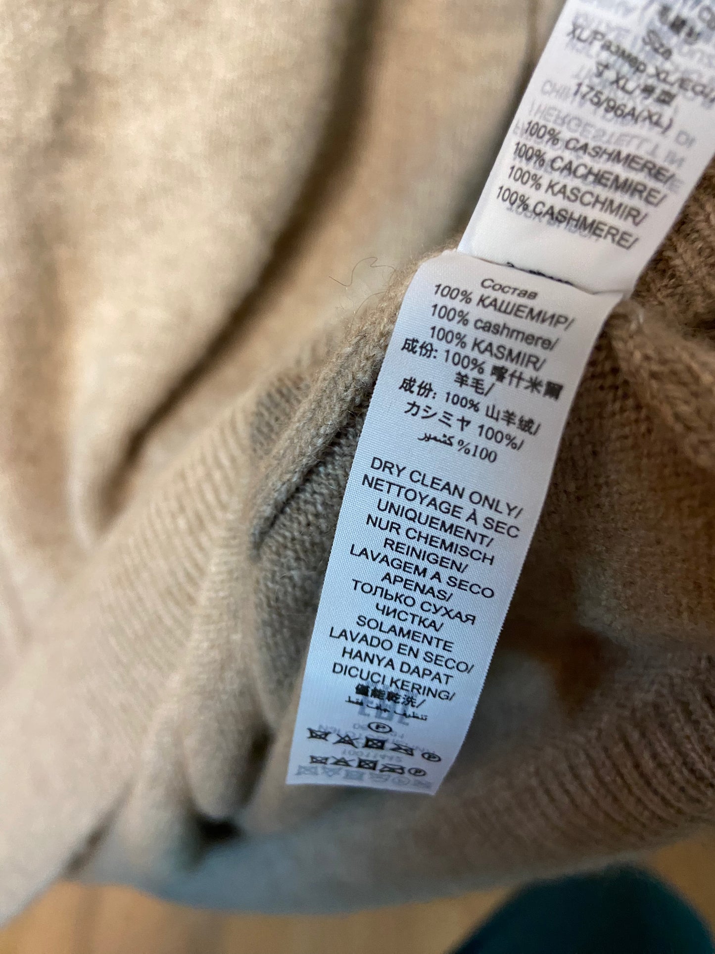 Tory Burch Cashmere Sweater Dress In Natural Heather size XL