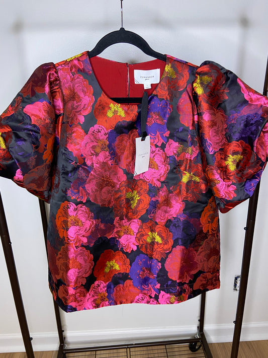 Pomander Place Camellia acquard Lyla Blouse size L