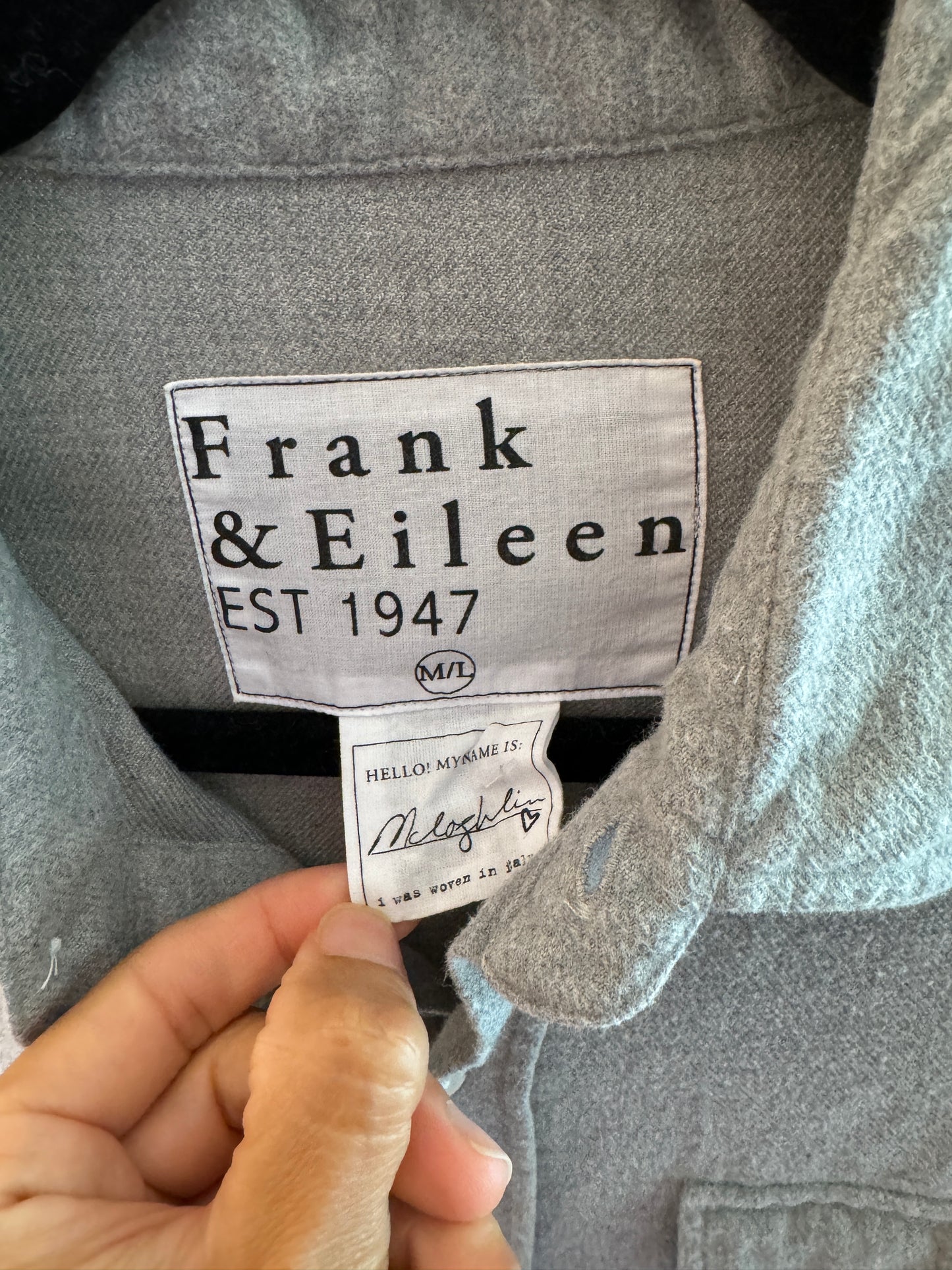 Frank and Eileen McLoughlin Shirt size M/L
