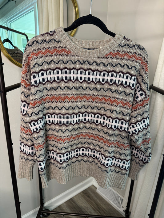 Barbour Reedley Fair Isle Sweater size US 8