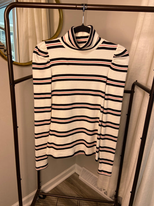 Veronica Beard Cedar Striped Turtleneck Top size XS
