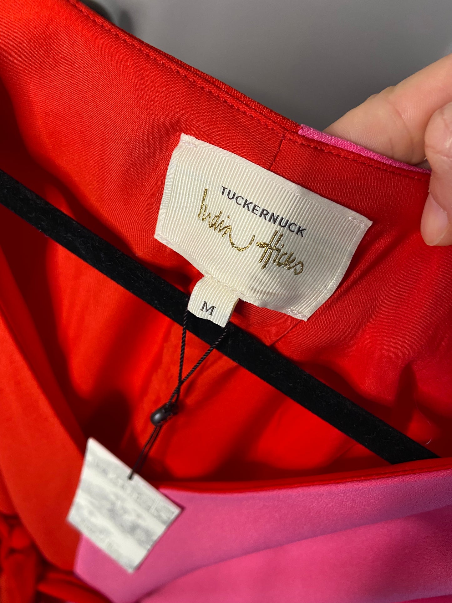 Tuckernuck Scarlet and Hot Pink Madame G Caftan Dress size M