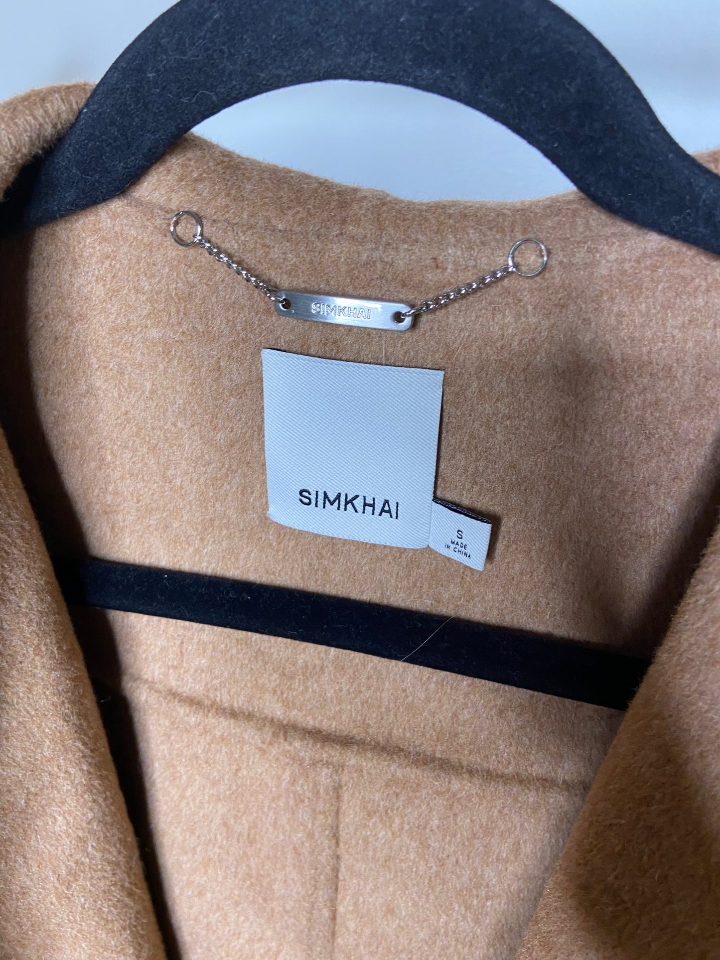 Simkhai Rowen Fringe Belted Wool-Blend Jacket size S