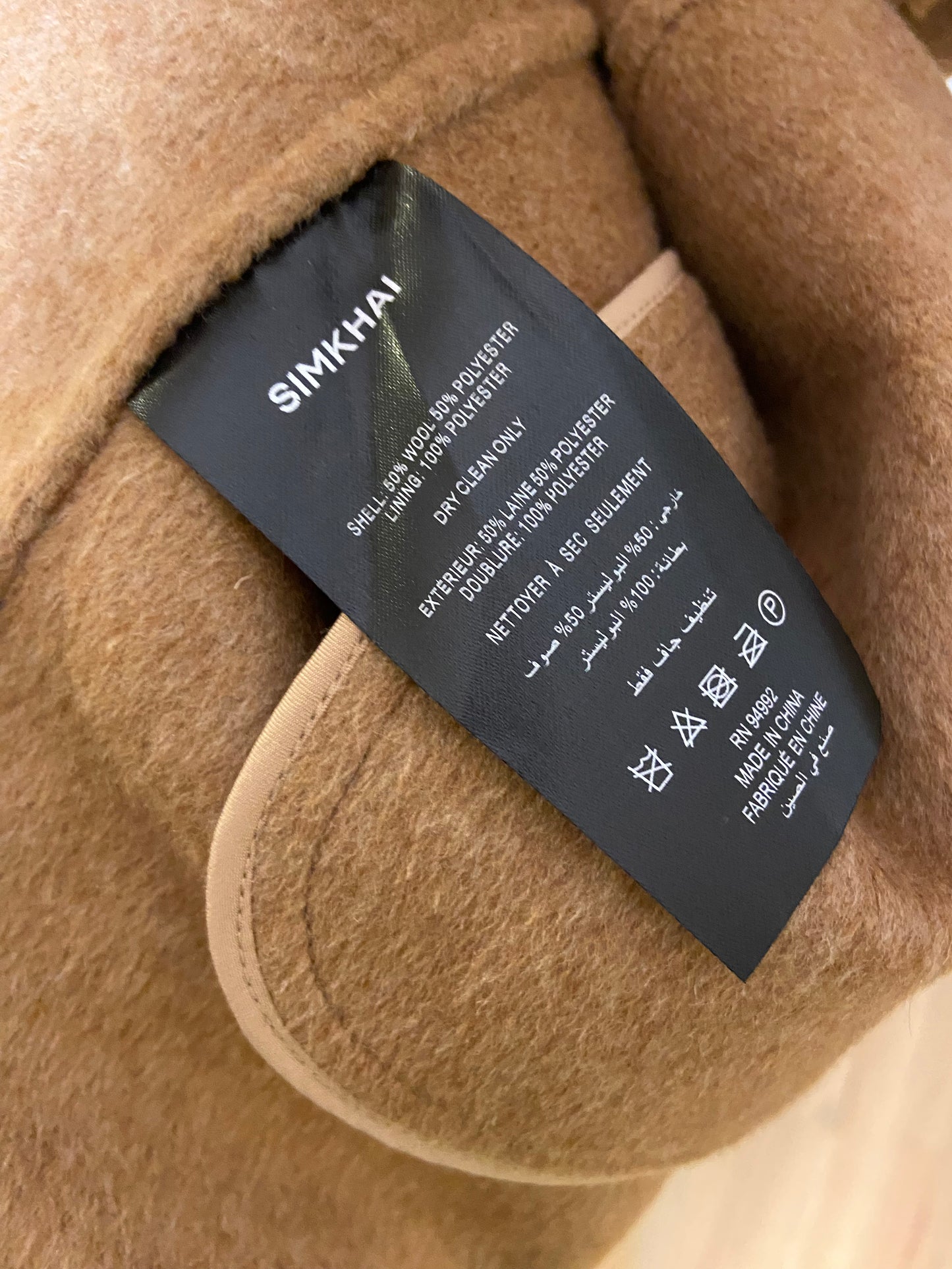 Simkhai Rowen Fringe Belted Wool-Blend Jacket size S