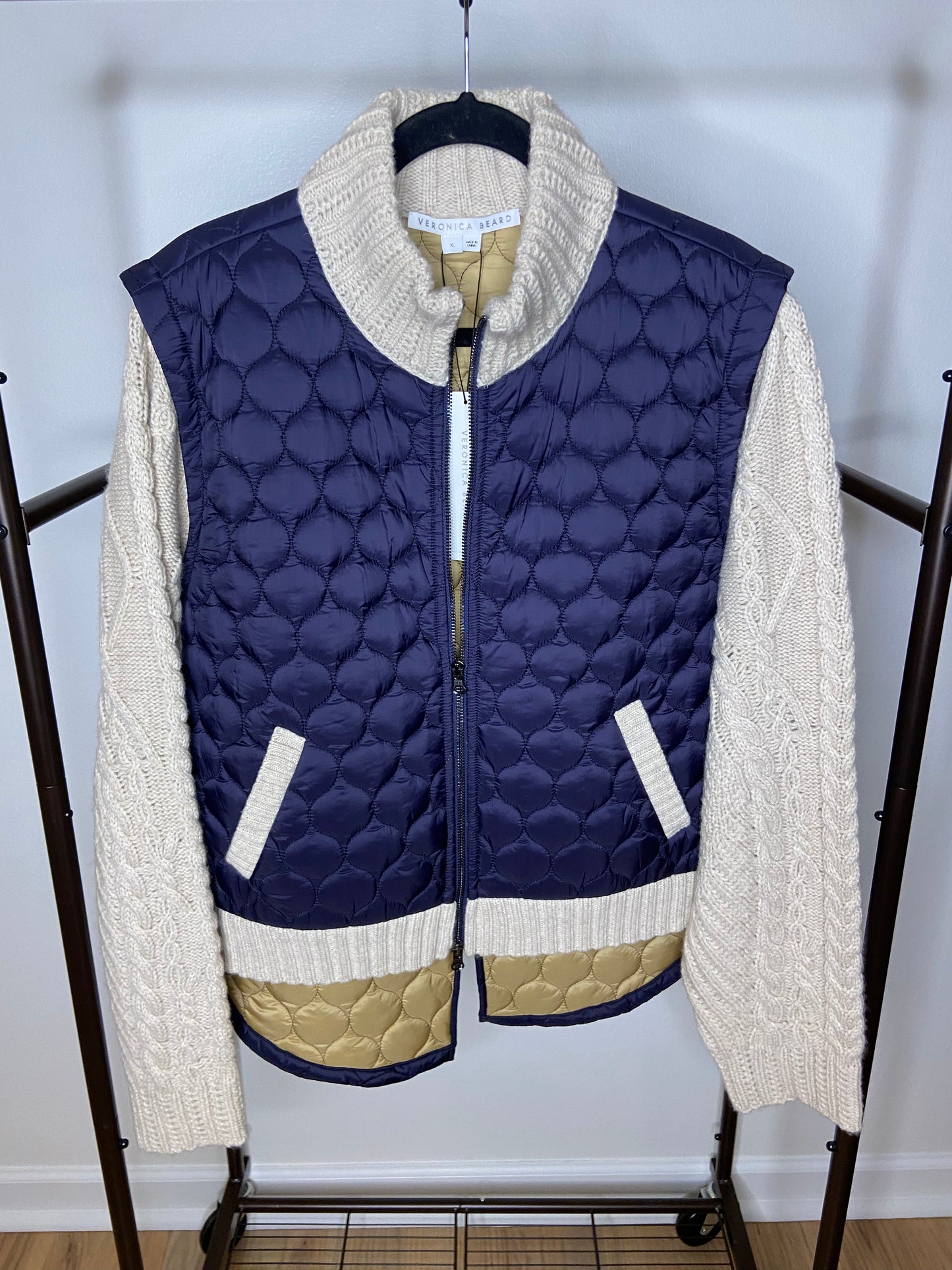 Veronica Beard Patra Mixed Media Jacket size XL