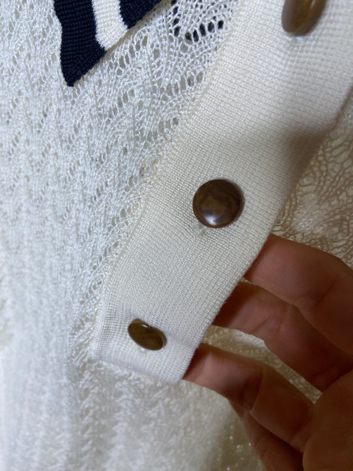 Tory Burch Cotton Pointelle Polo Top size XL